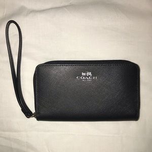Leather Coach wristlet